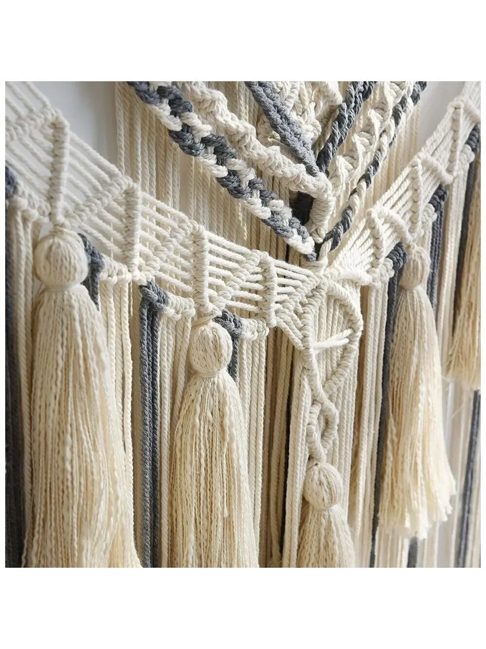 𝅺🆕 Macrame Wall Hanging Boho Crochet  Art Bohemian Chic Wall Decor NWT👑